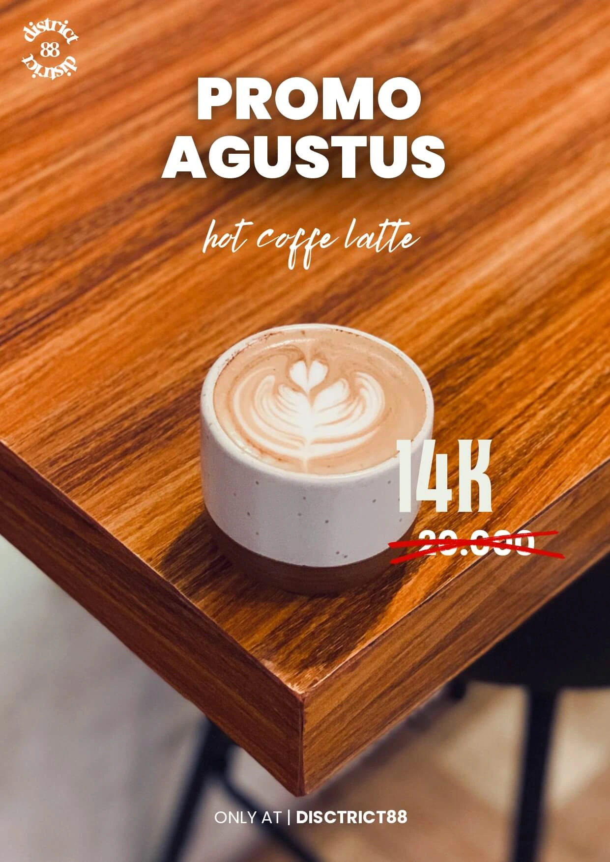 Promo Agustus Hot Coffee Latte