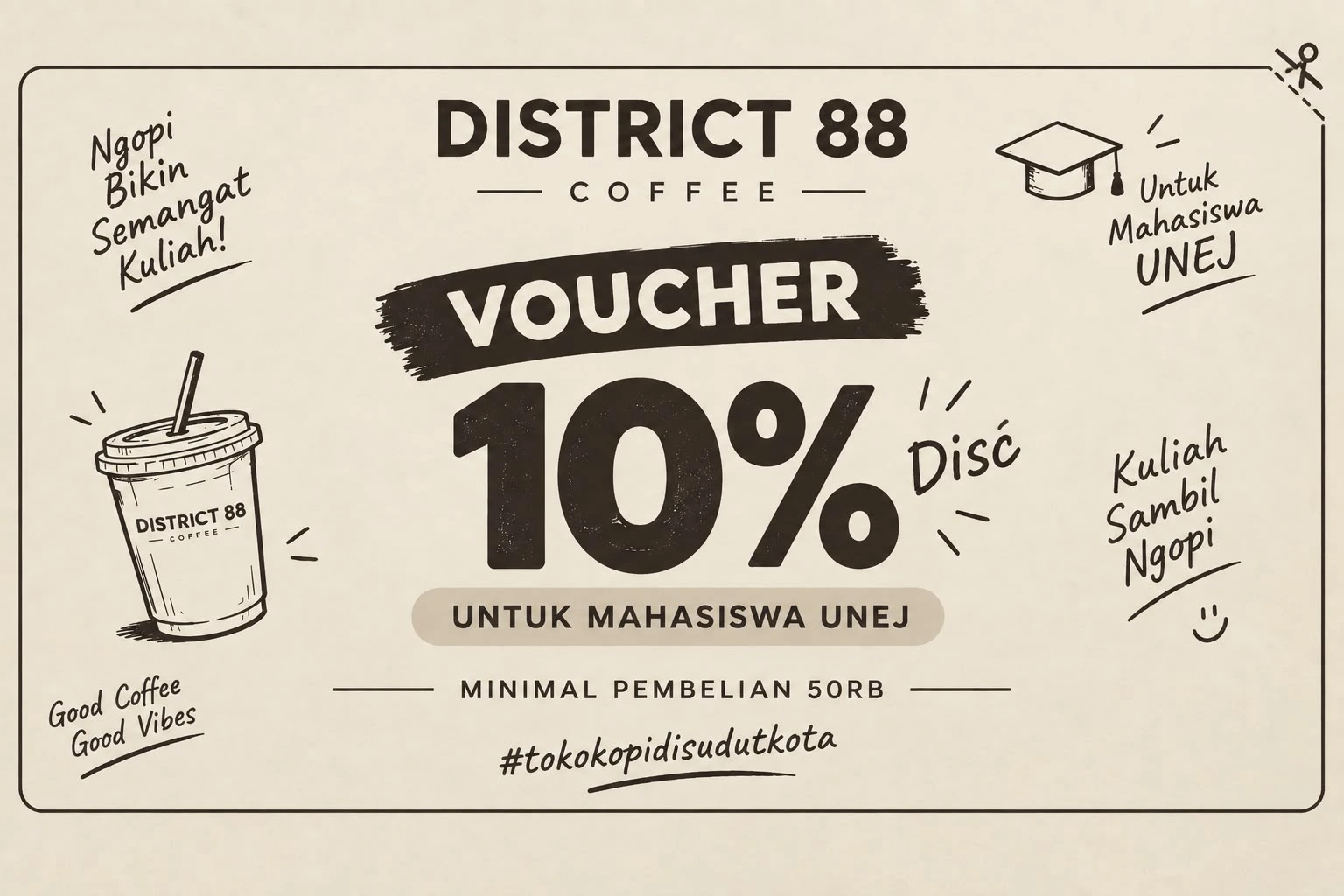 Voucher 10% Khusus Mahasiswa UNEJ